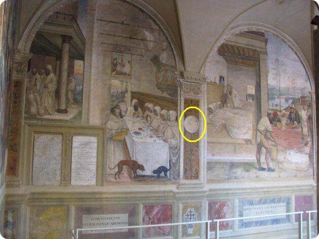 icone esoteriche all'abbazia di Monteoliveto ad Asciano in provincia di Siena'